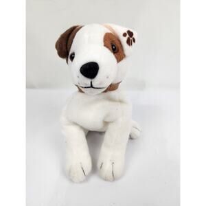 Wishbone Dog White w/ Brown Spots 1998 6.5" Plush Bean Bag by Big Feats